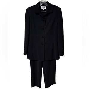 Vintage Lined Bill Blass Black Pant Suit Size 12 EUC